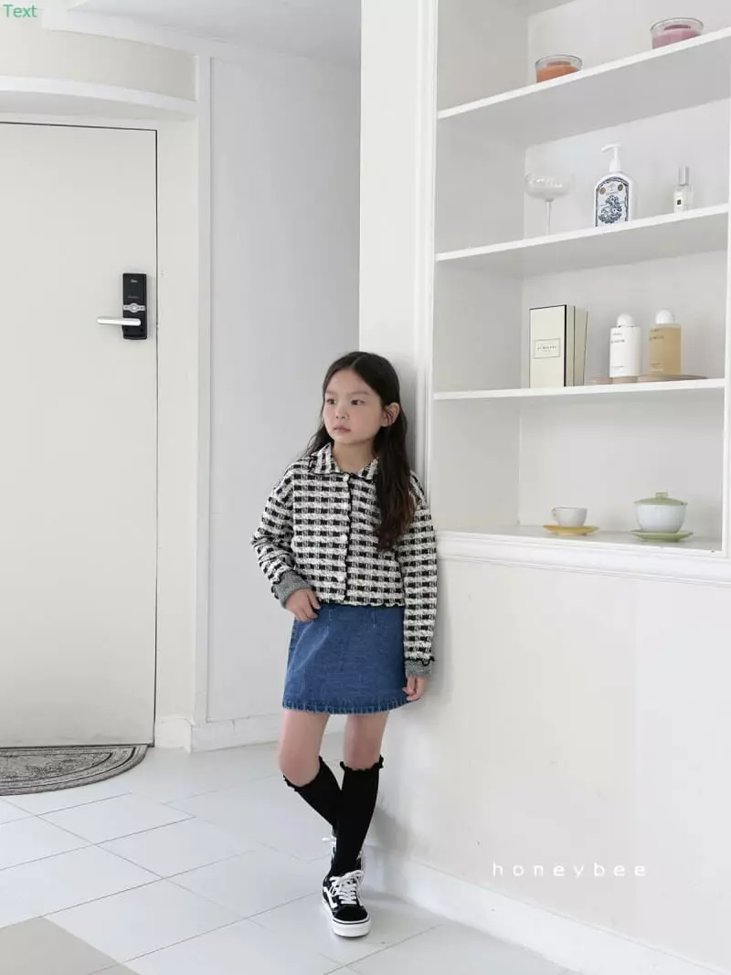 Honeybee - Korean Children Fashion - #childrensboutique - Twid Check Cardigan - 2