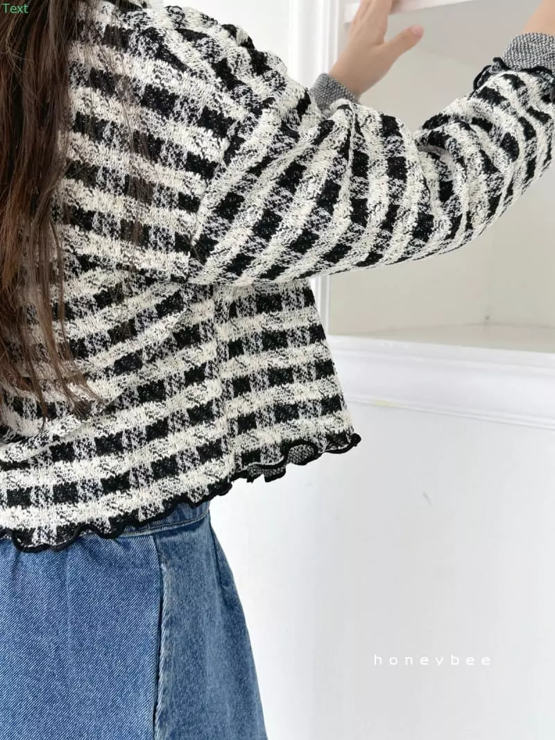 Honeybee - Korean Children Fashion - #fashionkids - Twid Check Cardigan - 5