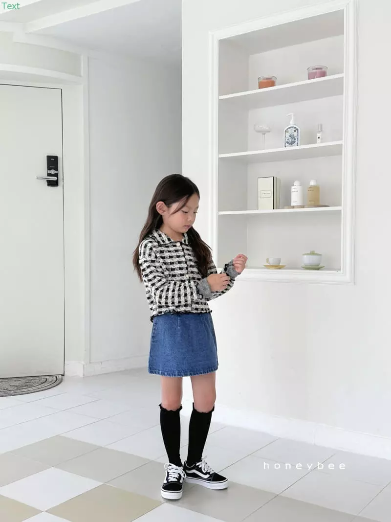 Honeybee - Korean Children Fashion - #kidzfashiontrend - A Line Denim Skirt - 2