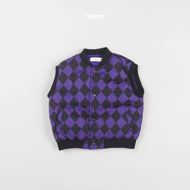 Hyvaa - Korean Children Fashion - #designkidswear - Argyle Padding Vest - 3