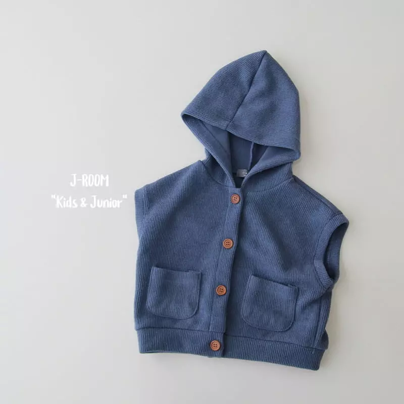 J-Room - Korean Children Fashion - #Kfashion4kids - Rib Open Hoody Vest - 9