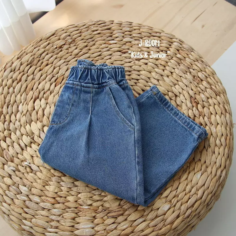 J-Room - Korean Children Fashion - #Kfashion4kids - Wrinkle Wide Jeans - 2