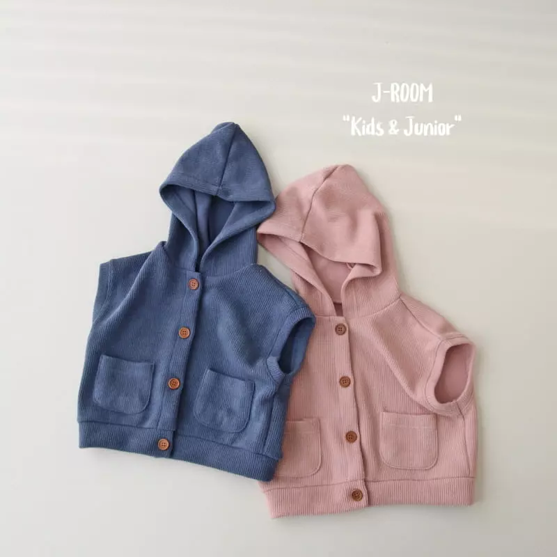 J-Room - Korean Children Fashion - #childofig - Rib Open Hoody Vest