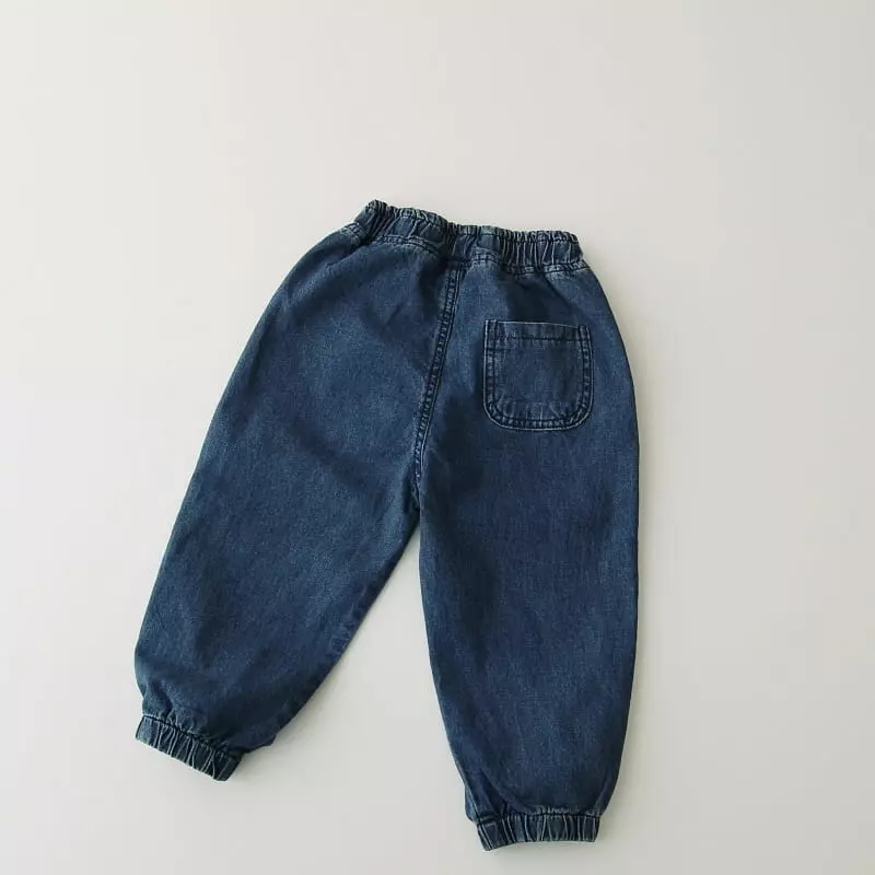 J-Room - Korean Children Fashion - #childofig - Embrodiery Denim Jogger Pants - 9