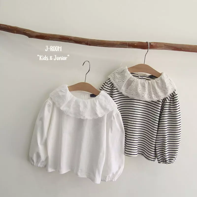 J-Room - Korean Children Fashion - #childofig - Lace Shirring Tee