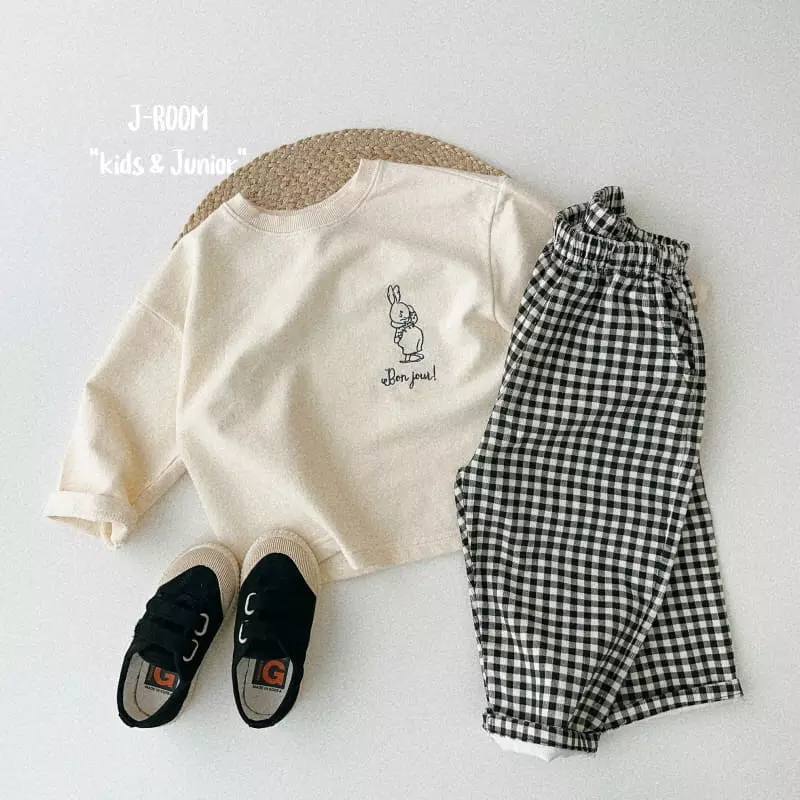 J-Room - Korean Children Fashion - #childrensboutique - Rib Check Pants - 6