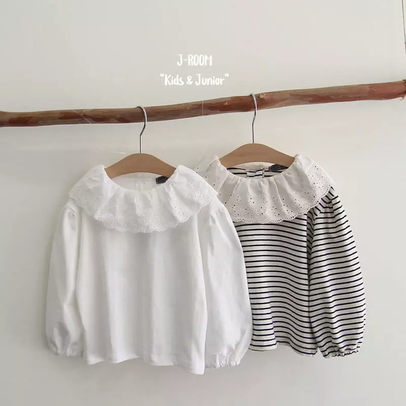 J-Room - Korean Children Fashion - #childrensboutique - Lace Shirring Tee - 3