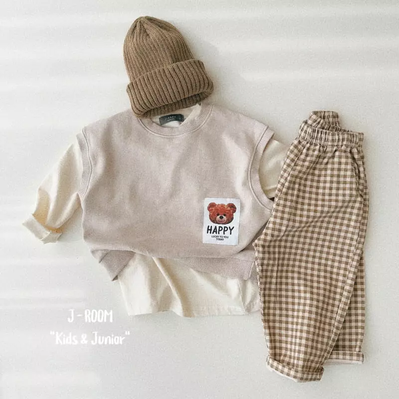 J-Room - Korean Children Fashion - #designkidswear - Rib Check Pants - 7