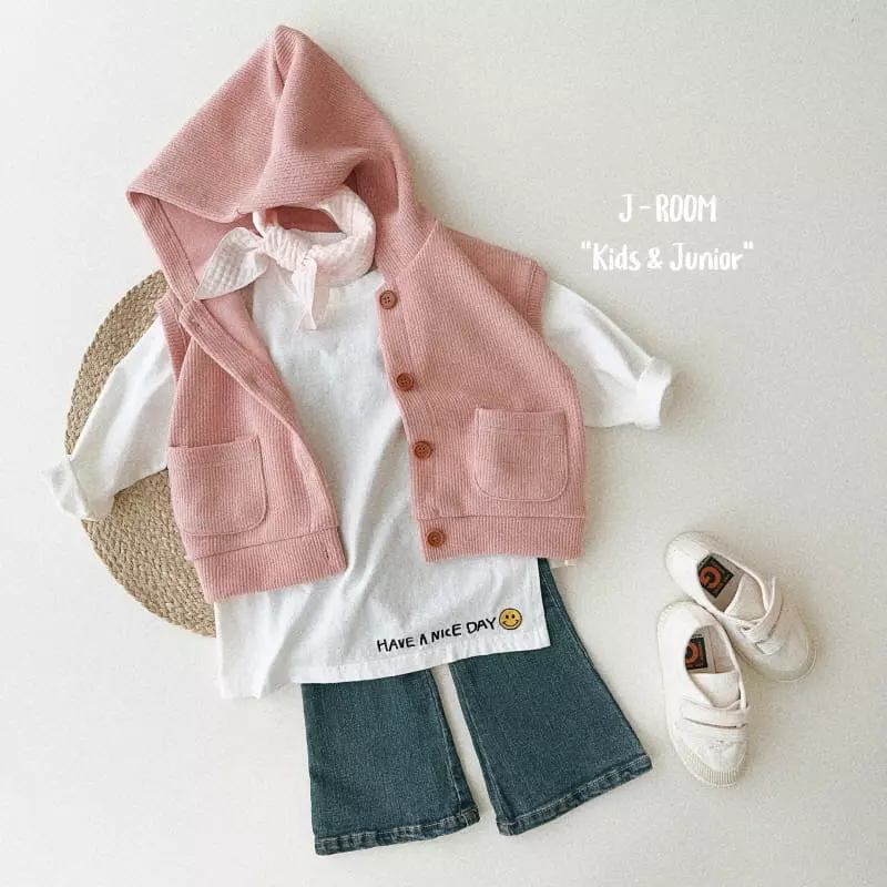 J-Room - Korean Children Fashion - #designkidswear - Rib Open Hoody Vest - 3