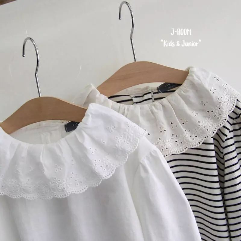 J-Room - Korean Children Fashion - #childrensboutique - Lace Shirring Tee - 4