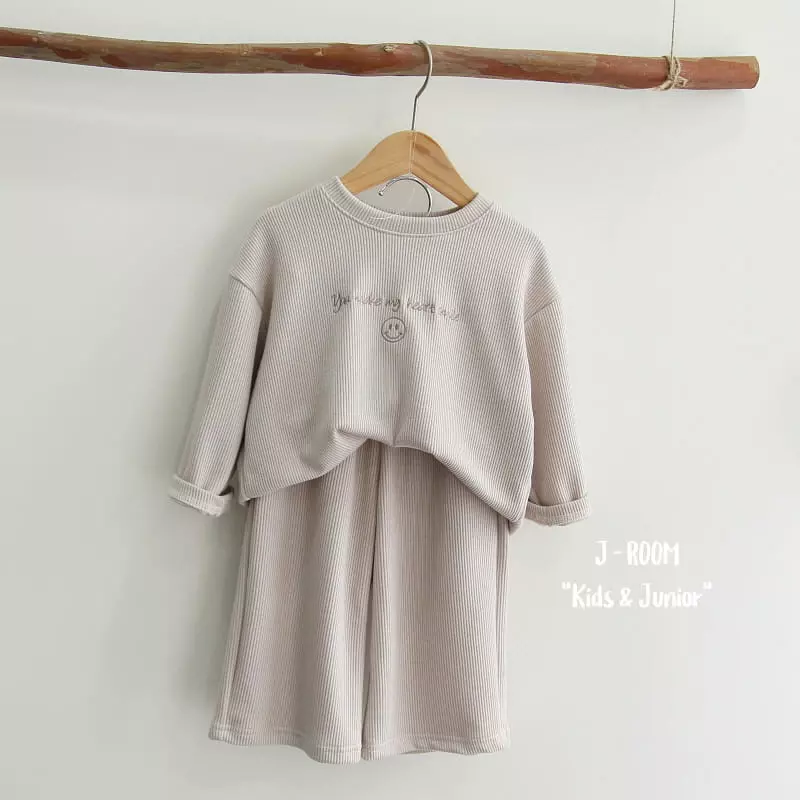 J-Room - Korean Children Fashion - #discoveringself - Verry Wide Top Bottom Set - 3