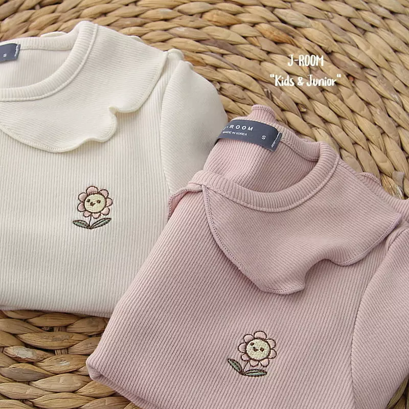 J-Room - Korean Children Fashion - #fashionkids - Rib Collar Tee - 9