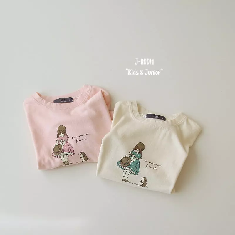 J-Room - Korean Children Fashion - #fashionkids - Girl Paint Tee - 3