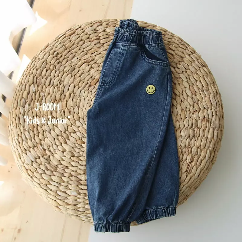 J-Room - Korean Children Fashion - #kidsstore - Embrodiery Denim Jogger Pants
