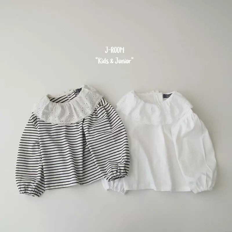 J-Room - Korean Children Fashion - #kidzfashiontrend - Lace Shirring Tee - 9