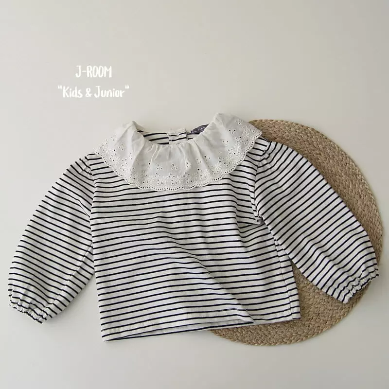 J-Room - Korean Children Fashion - #littlefashionista - Lace Shirring Tee - 11