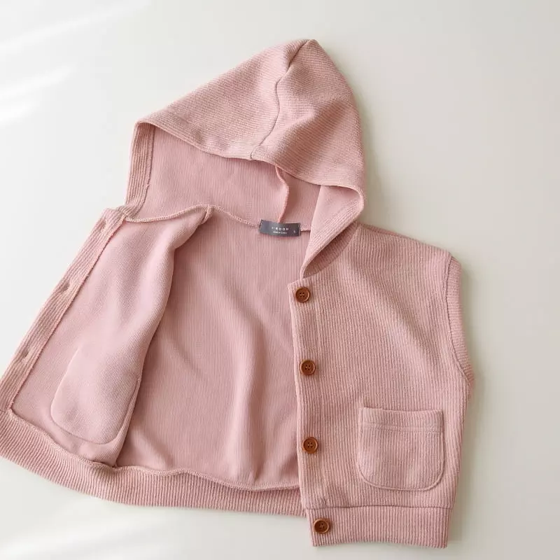 J-Room - Korean Children Fashion - #magicofchildhood - Rib Open Hoody Vest - 11