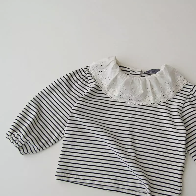 J-Room - Korean Children Fashion - #magicofchildhood - Lace Shirring Tee - 12
