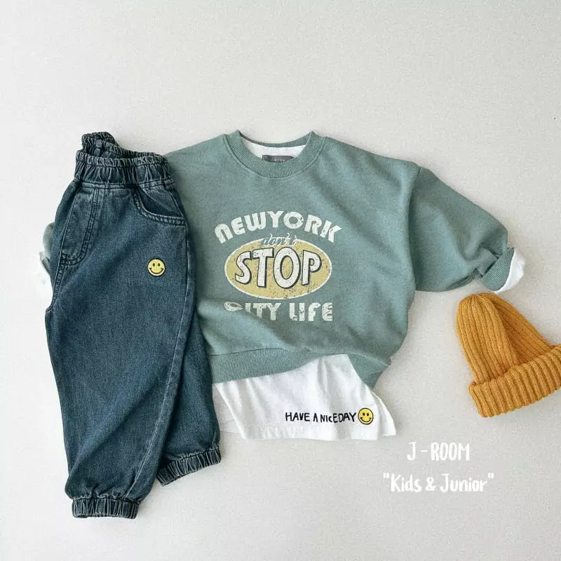 J-Room - Korean Children Fashion - #minifashionista - Embrodiery Denim Jogger Pants - 6
