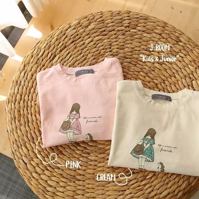 J-Room - Korean Children Fashion - #prettylittlegirls - Girl Paint Tee - 11