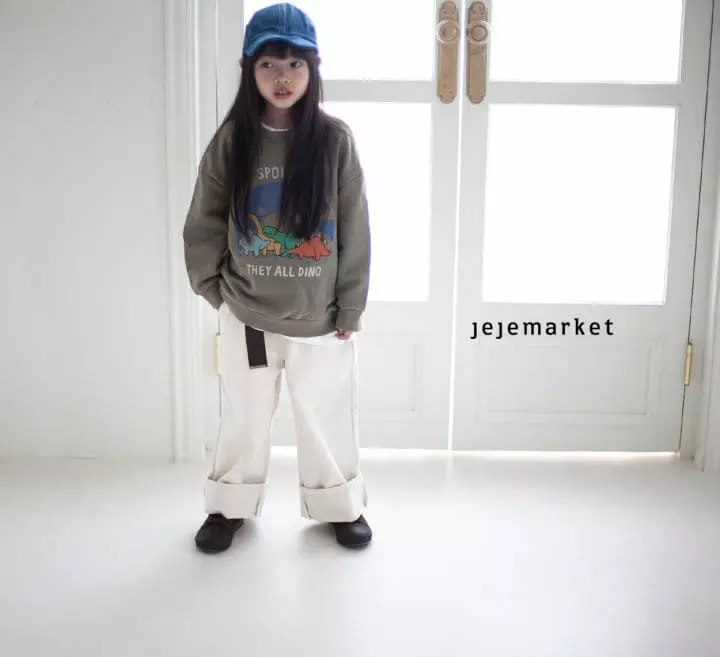 Jeje Market - Korean Children Fashion - #kidsshorts - Dino Sweatshirt - 5