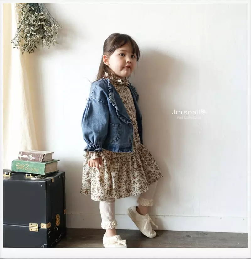 Jm Snail - Korean Children Fashion - #Kfashion4kids - Denim Frill Jacket - 3