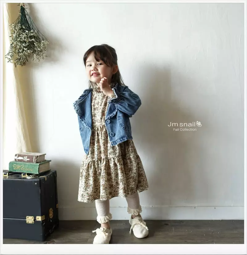 Jm Snail - Korean Children Fashion - #kidzfashiontrend - Denim Frill Jacket - 2