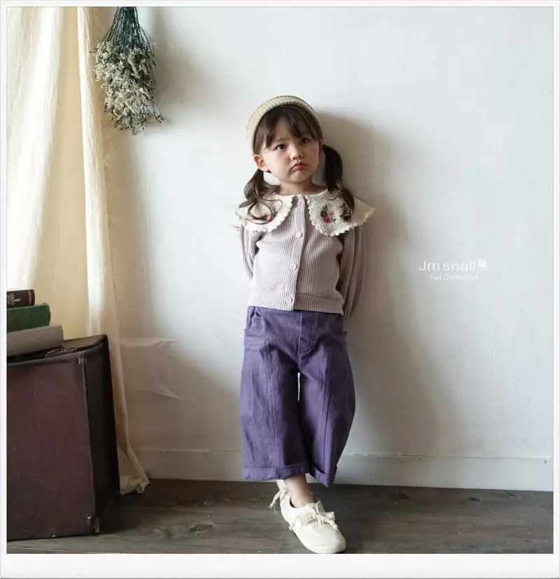 Jm Snail - Korean Children Fashion - #magicofchildhood - Flower Embroidery Cardigan - 2