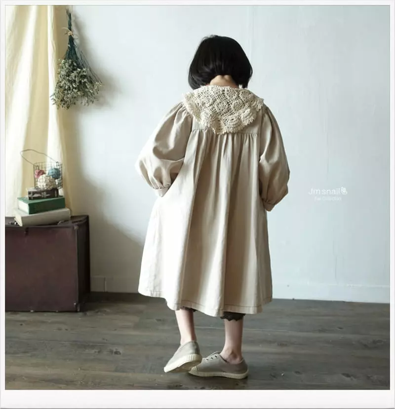 Jm Snail - Korean Children Fashion - #todddlerfashion - Latte One-piece - 7