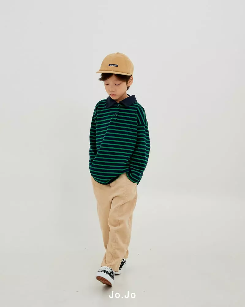 Jo Jo - Korean Children Fashion - #kidsstore - Stripes Collar Tee - 8