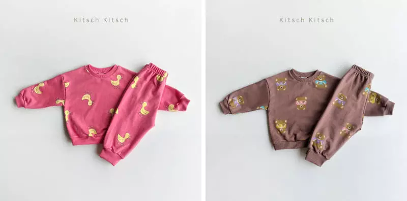 Kitsch Kitsch - Korean Children Fashion - #Kfashion4kids - Sweet Top Bottom Set - 2