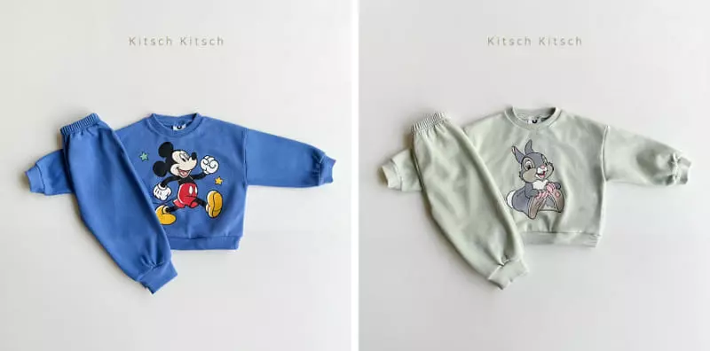 Kitsch Kitsch - Korean Children Fashion - #prettylittlegirls - D Friends Top Bottom Set - 4