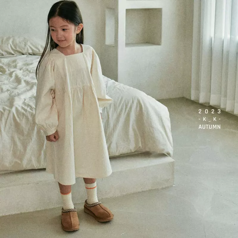 Kk - Korean Children Fashion - #kidsshorts - Creamy One-piece - 2