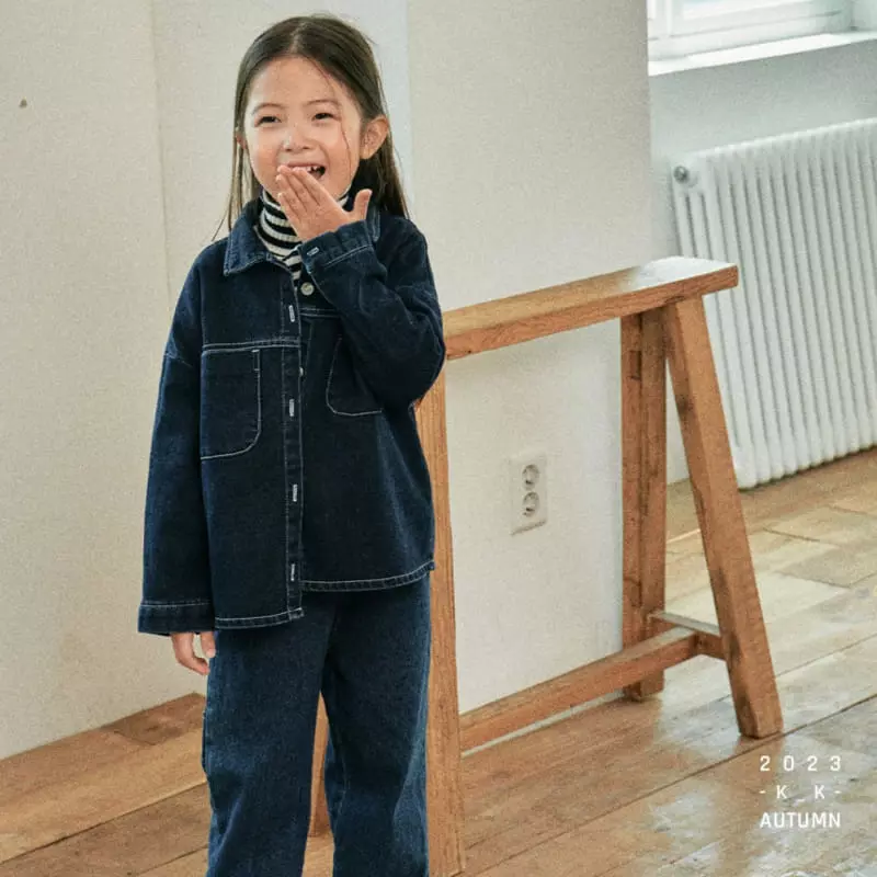 Kk - Korean Children Fashion - #magicofchildhood - Tomboy Denim Shirt - 9