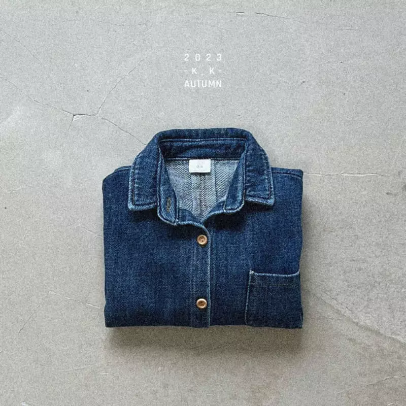 Kk - Korean Children Fashion - #minifashionista - Mini Pocket Denim Shirt - 12