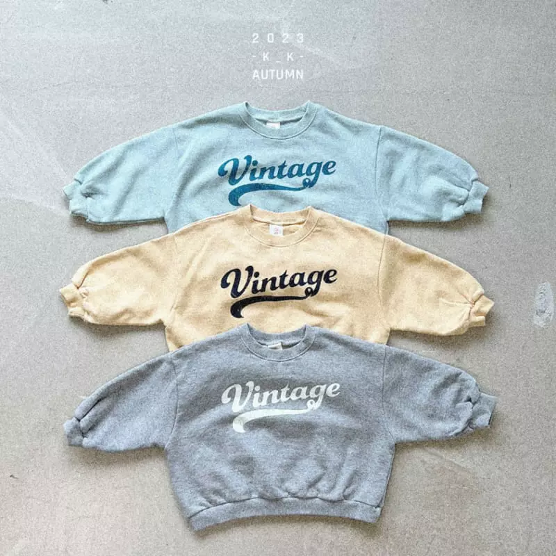 Kk - Korean Children Fashion - #toddlerclothing - Vintage Sweatshirt