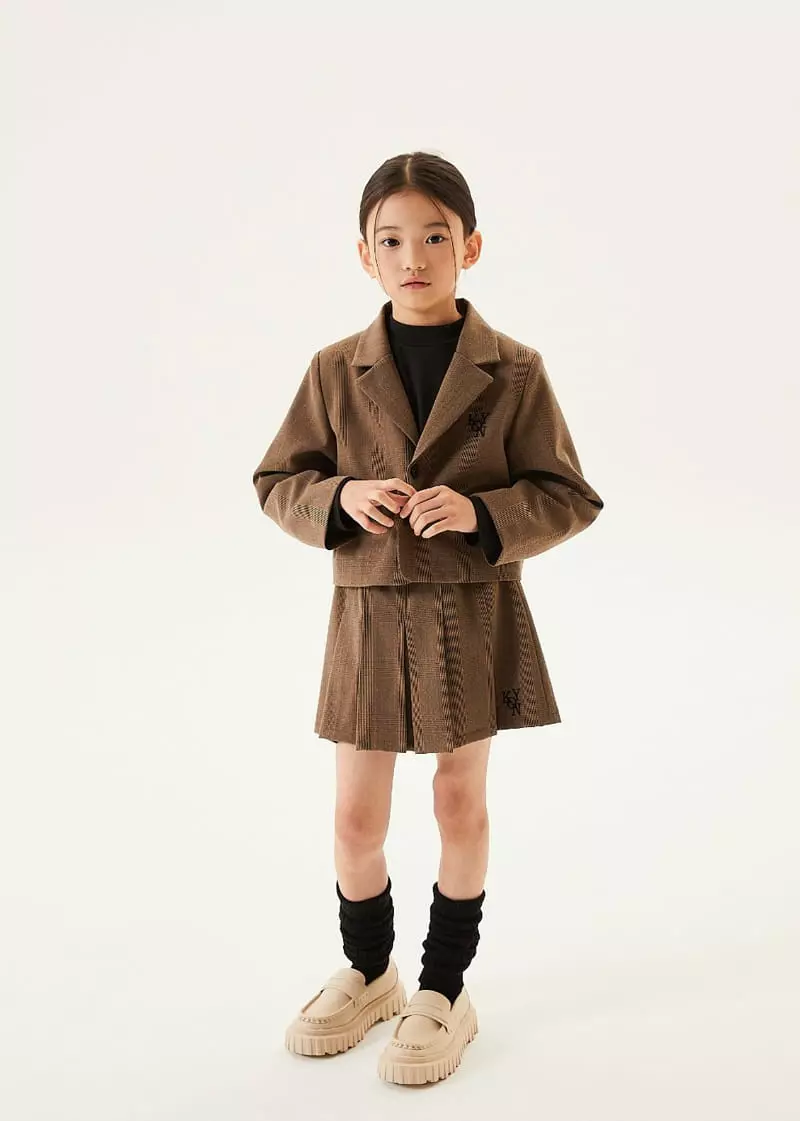 Kokoyarn - Korean Junior Fashion - #stylishchildhood - Lowell Check Skirt - 10
