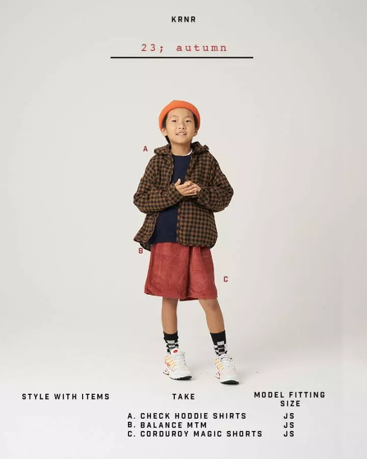 Kurenard - Korean Children Fashion - #discoveringself - Check Hoody Shirt - 7
