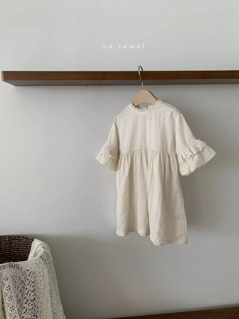 La Camel - Korean Children Fashion - #childrensboutique - Lace One-piece - 2