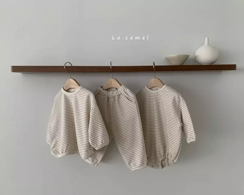 La Camel - Korean Children Fashion - #littlefashionista - Muffin Top Bottom Set - 5
