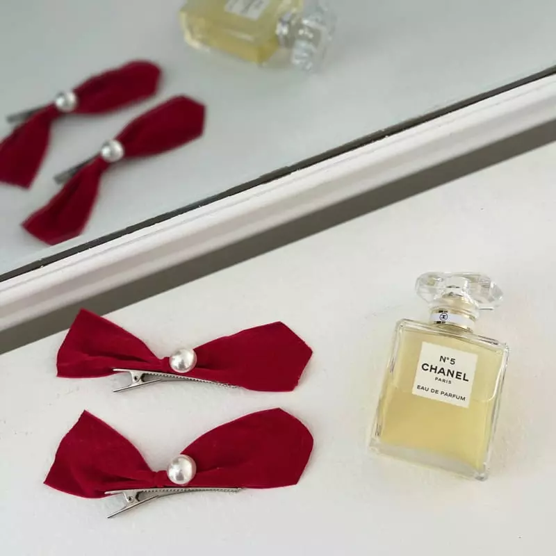 Lago - Korean Children Fashion - #magicofchildhood - Velvet Ribbon Hairpin - 3