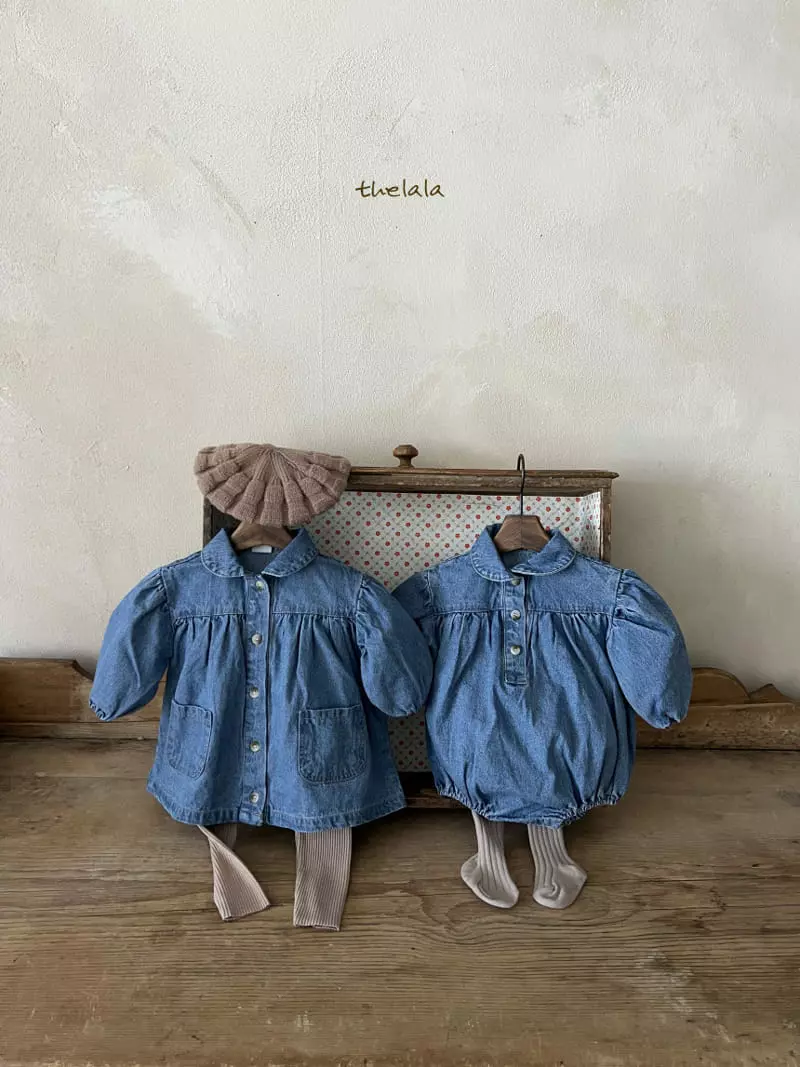 Lala - Korean Baby Fashion - #onlinebabyshop - Lumi Denim Bodysuit - 5