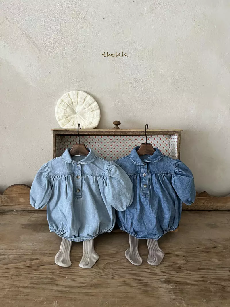 Lala - Korean Baby Fashion - #smilingbaby - Lumi Denim Bodysuit - 6