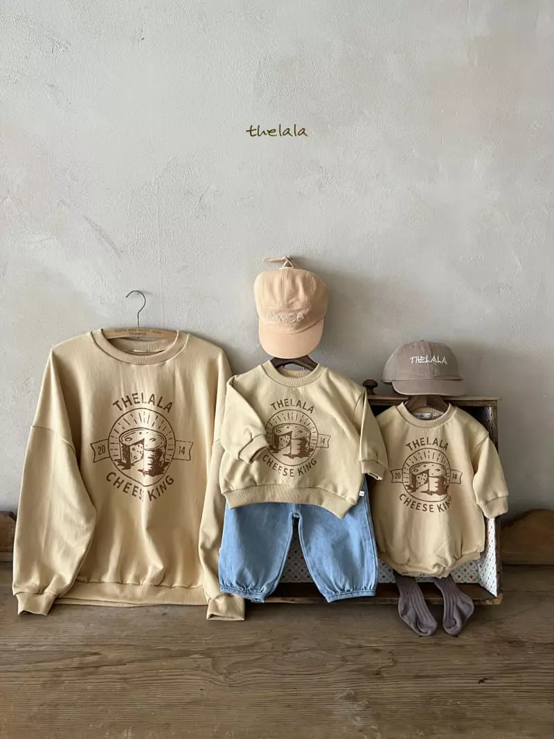 Lala - Korean Children Fashion - #discoveringself - Cheese King Sweatshirt Mom - 5