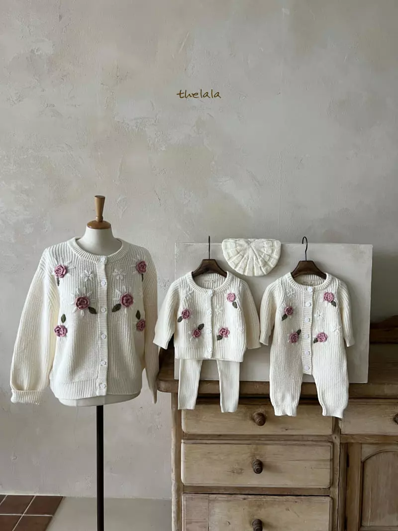 Lala - Korean Children Fashion - #fashionkids - Big Flower Cardigan - 4