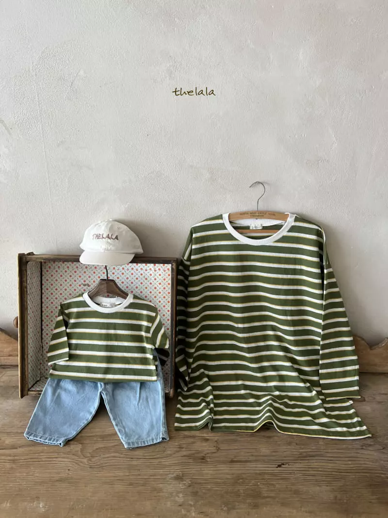 Lala - Korean Children Fashion - #kidsshorts - Old Stripes Tee - 4