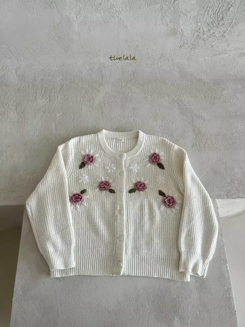 Lala - Korean Women Fashion - #momslook - Big Flower Cardigan Mom - 11