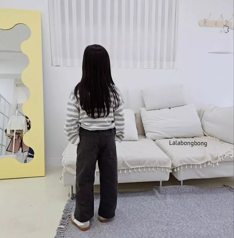 Lalabongbong - Korean Children Fashion - #magicofchildhood - Stripes Crop Tee - 9