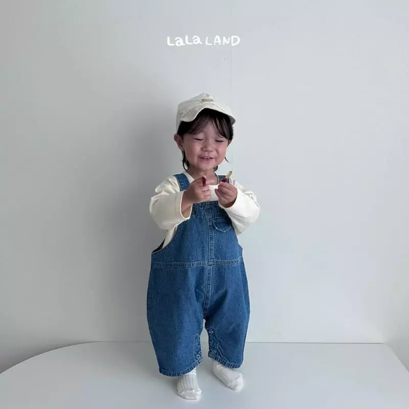 Lalaland - Korean Baby Fashion - #babyclothing - Bebe Pie Denim Dungarees - 8