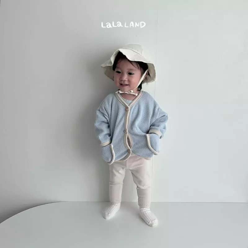 Lalaland - Korean Baby Fashion - #babyoninstagram - Bebe Buttre Waffle Cardigan - 3